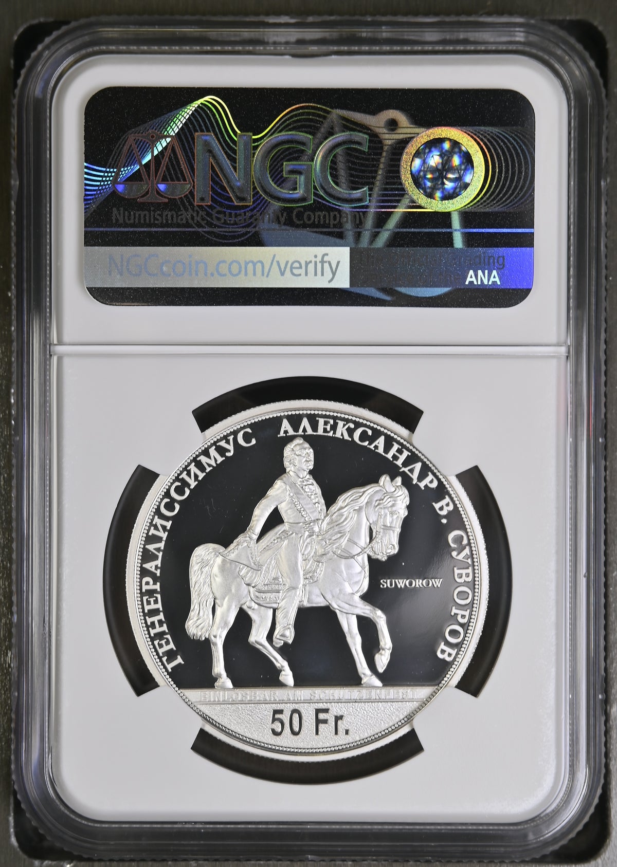 2022年 スイス ウーリ 射撃祭 50フラン銀貨 NGC PF69 ULTRA CAMEO