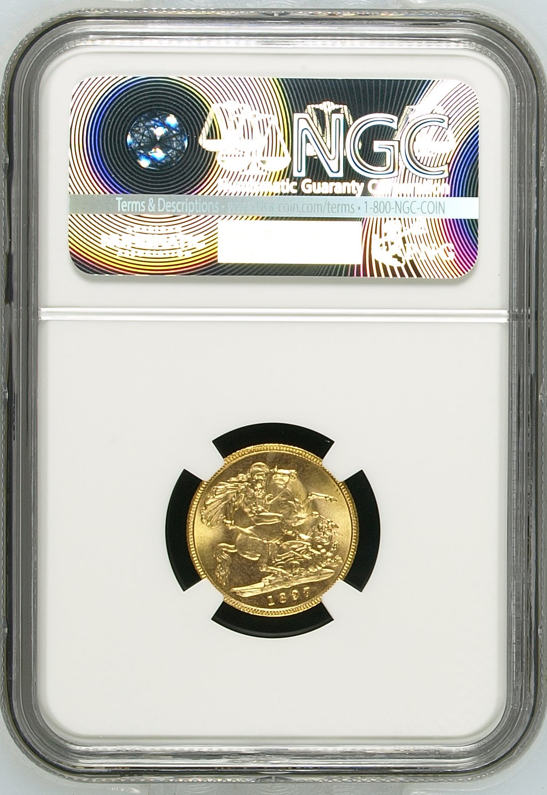 1897年 イギリス ヴィクトリア オールドヘッド 1/2ソブリン金貨 NGC MS64+(準最高鑑定クラス)