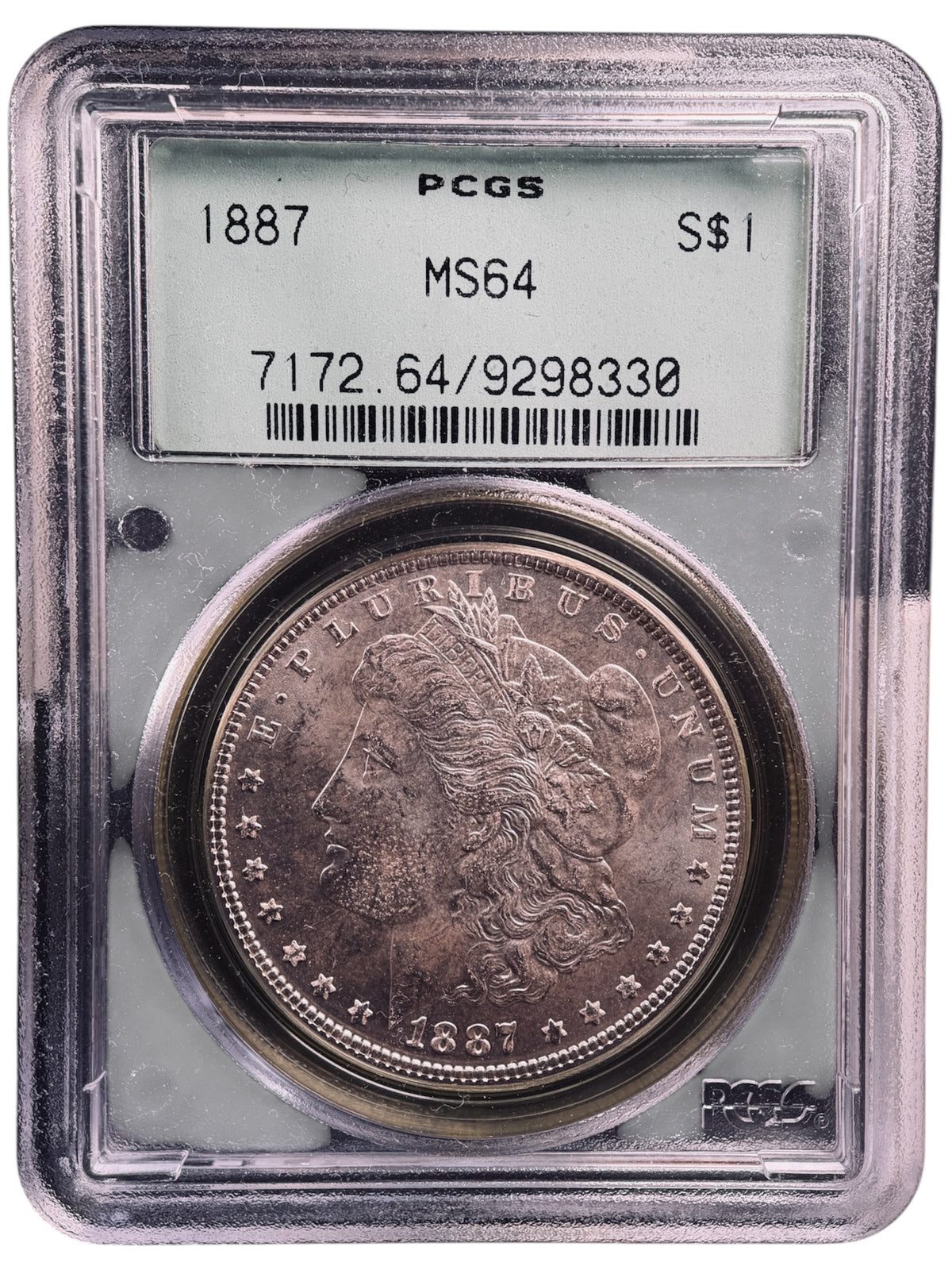 【オールドホルダー】1887年 アメリカ モルガンダラー 1ドル銀貨 PCGS MS64