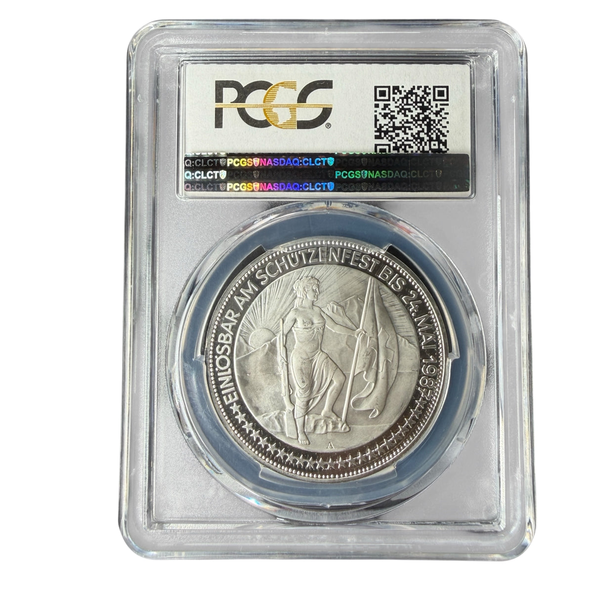 1987年A スイス 射撃祭 50フラン銀貨 PCGS PR67 DCAM