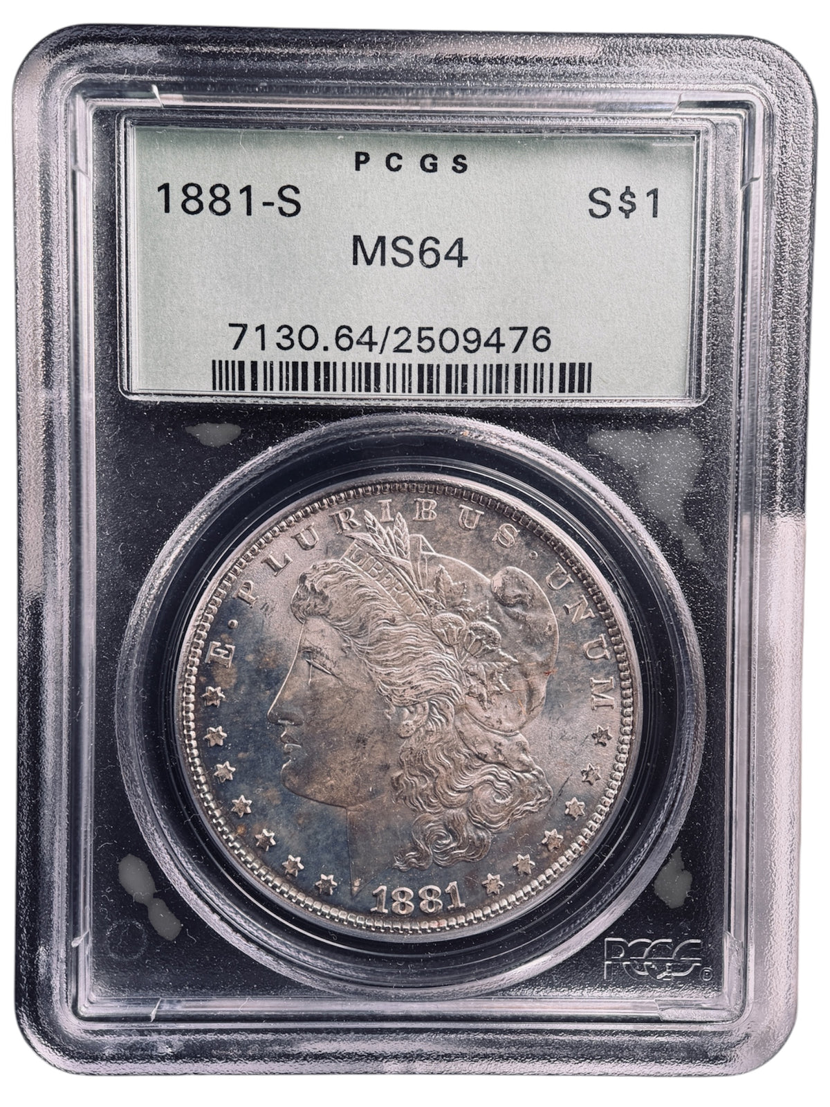 【オールドホルダー】1881年-S アメリカ モルガンダラー 1ドル銀貨 PCGS MS64