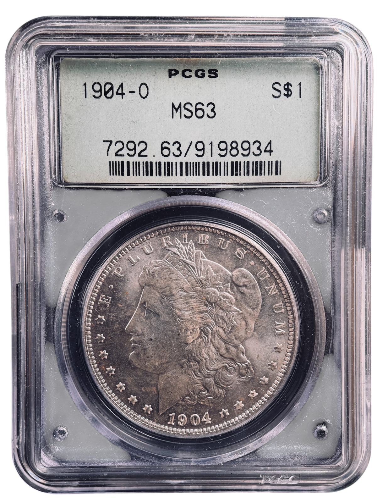 【オールドホルダー】1904年-O アメリカ モルガンダラー 1ドル銀貨 PCGS MS63