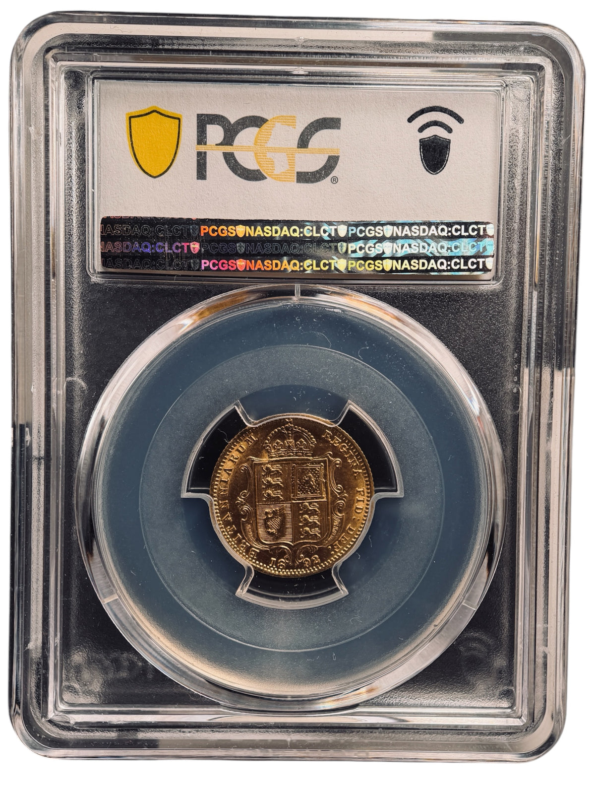 【Top Pop・希少個体】1892年 イギリス ヴィクトリア女王 1/2ソブリン金貨（S-3869C No JEB High Shld）PCGS MS62