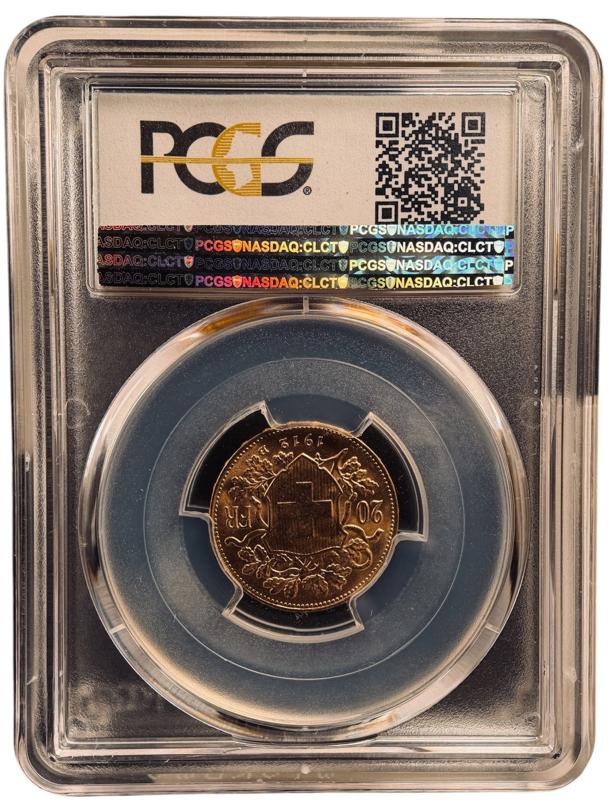 【高鑑定】1912-B スイス 20フラン金貨（ブレネーゼ / ヘルベチア） PCGS MS65